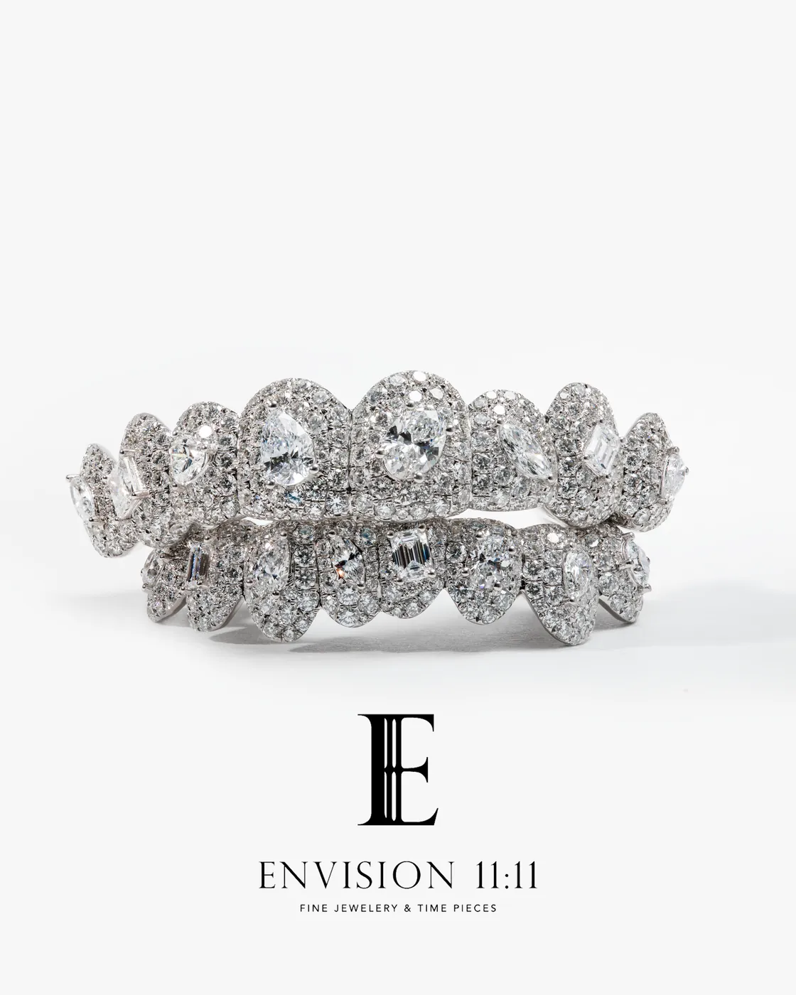 Diamond-set grillz