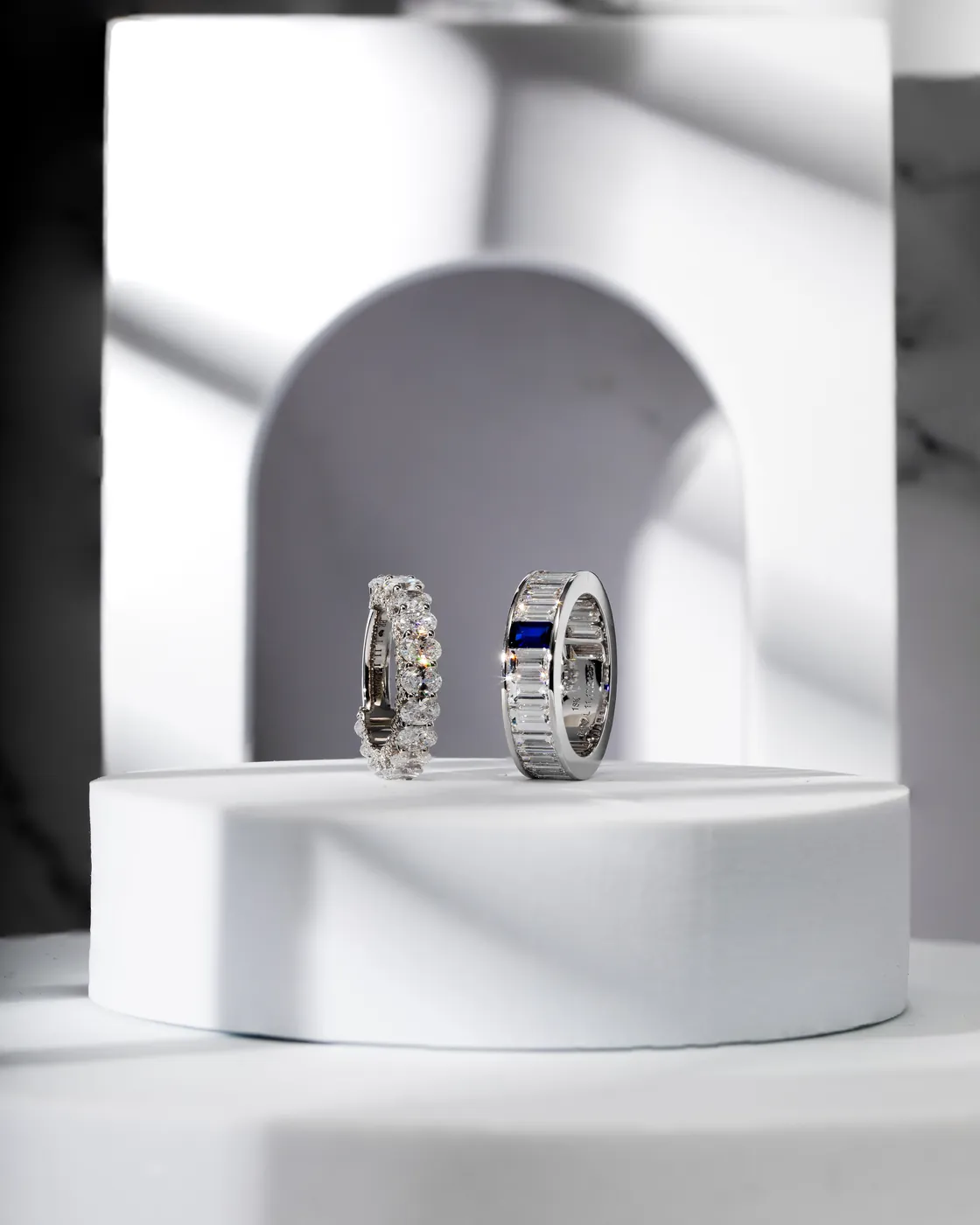 Diamond infinity band set